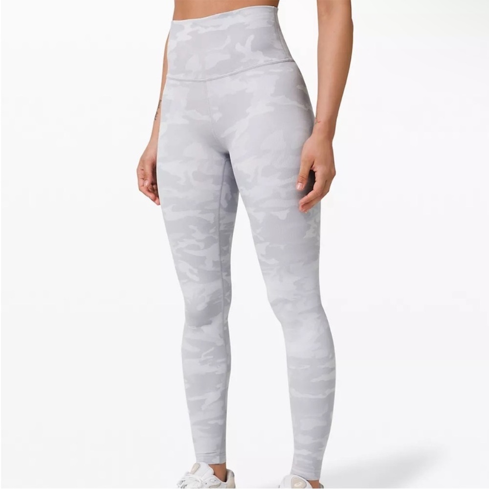 White Camo Lulu leggings wunder under size 14 NWT